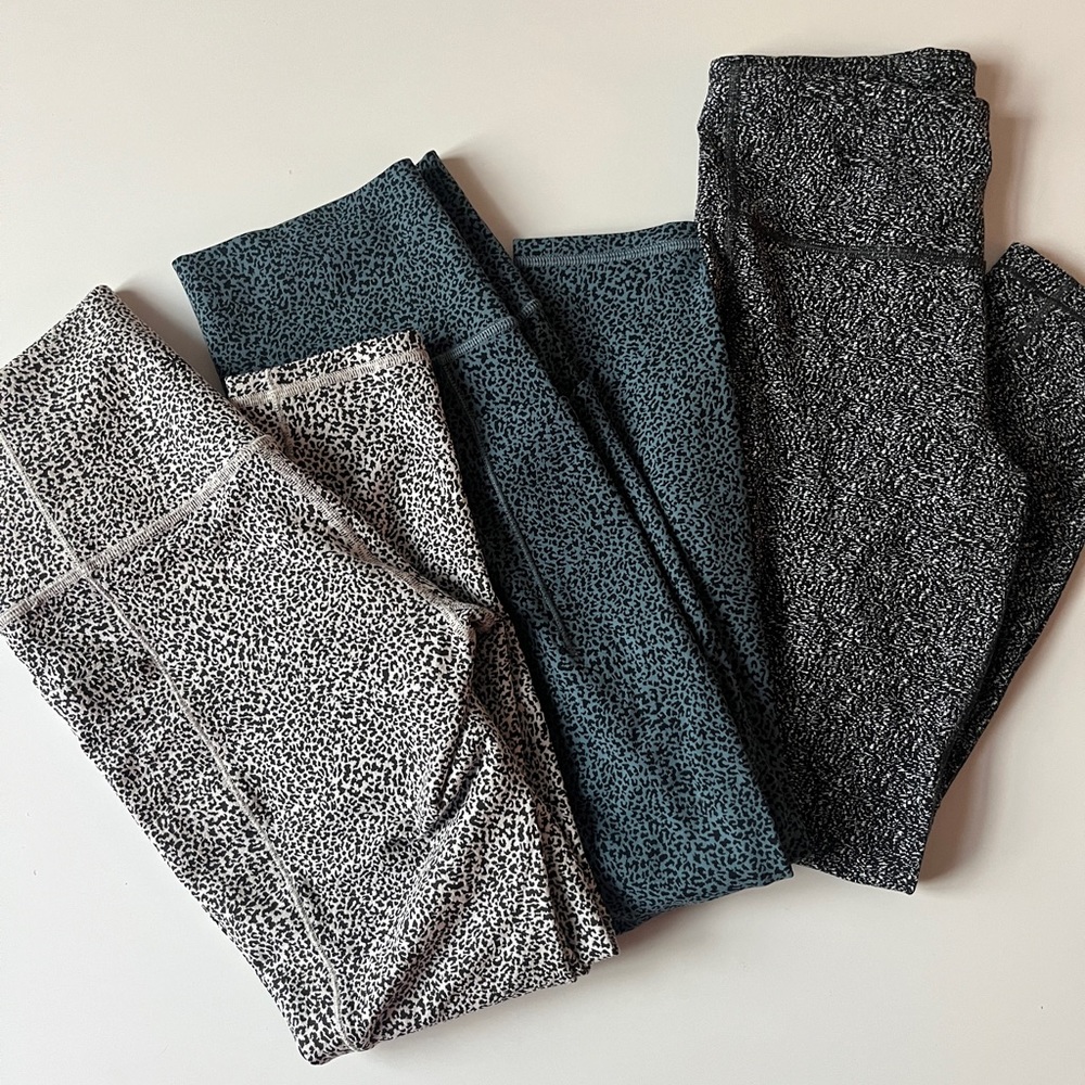 Athleta - animal print leggings bundle